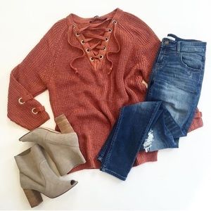 Burnt orange king sweater
